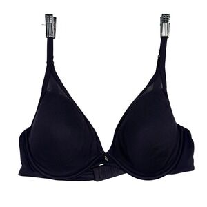 ThirdLove 24/7 Classic Uplift Plunge Bra Purple Mesh Trim 36C 1/2